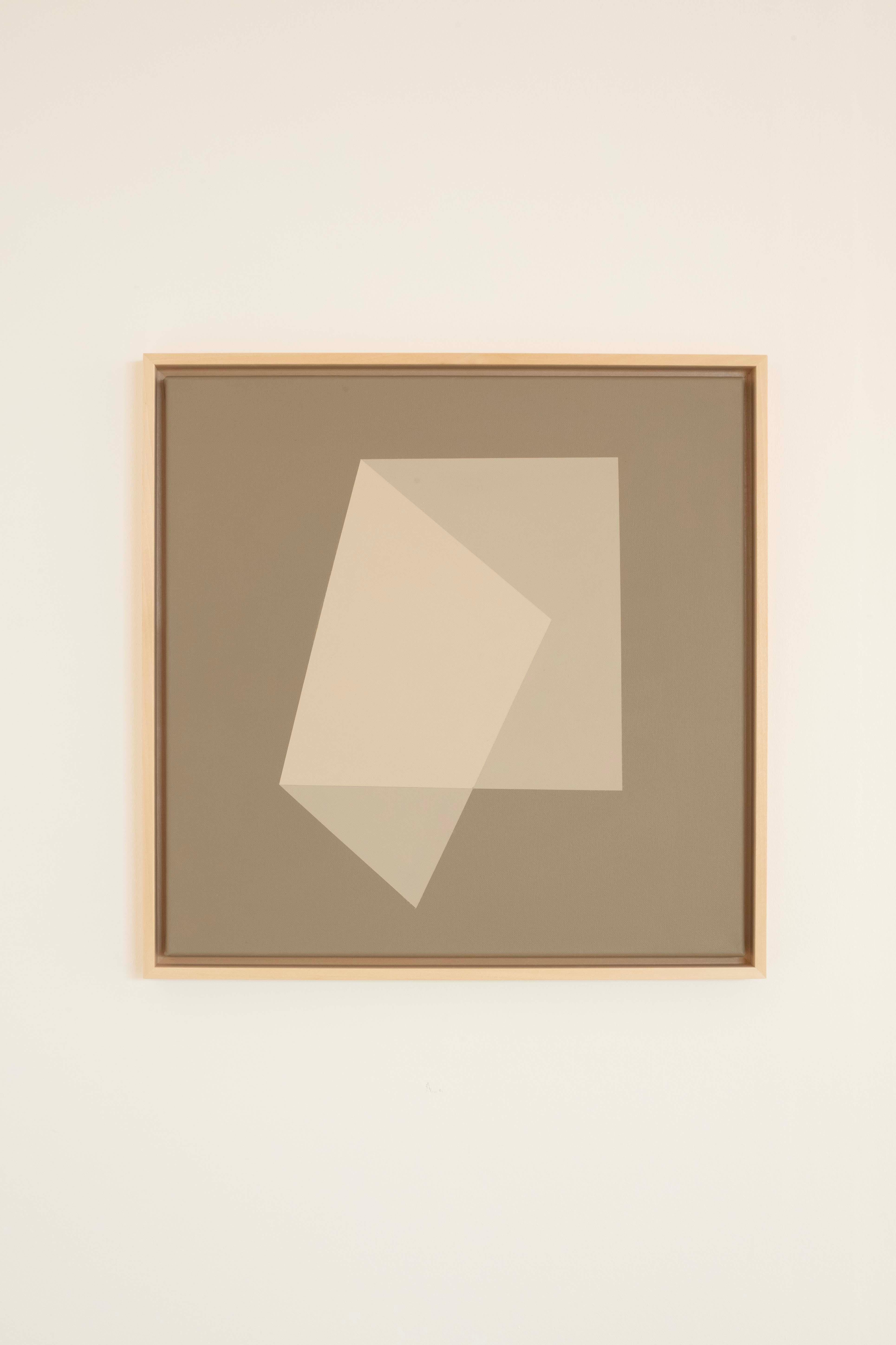 Minimalistisches geometrisches abstraktes Gemälde in grauen Erdtönen von Carolin Kreutzer im Angebot 4