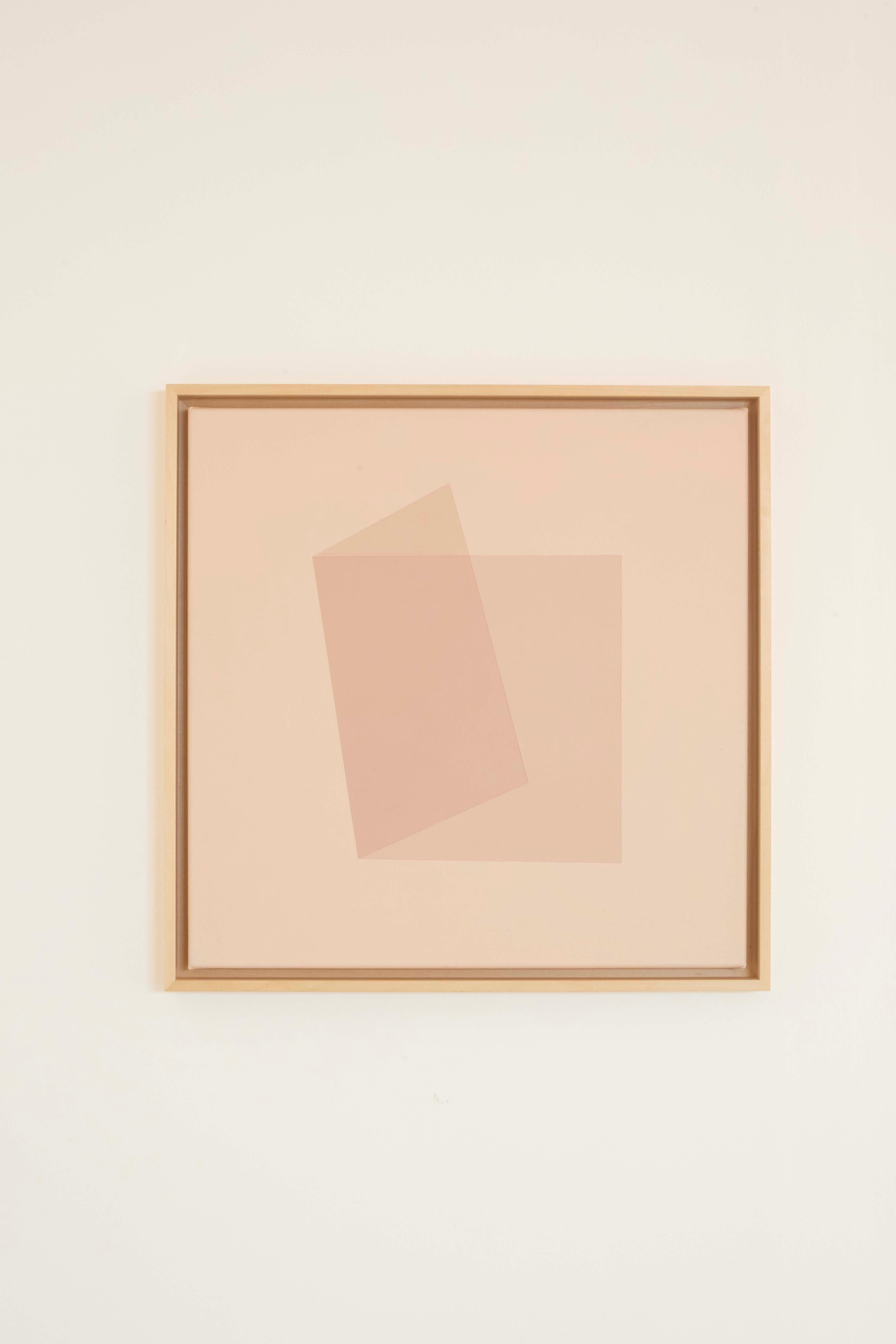 Minimalistisches geometrisches abstraktes Gemälde in rosa Minimal-Tönen von Carolin Kreutzer im Angebot 4