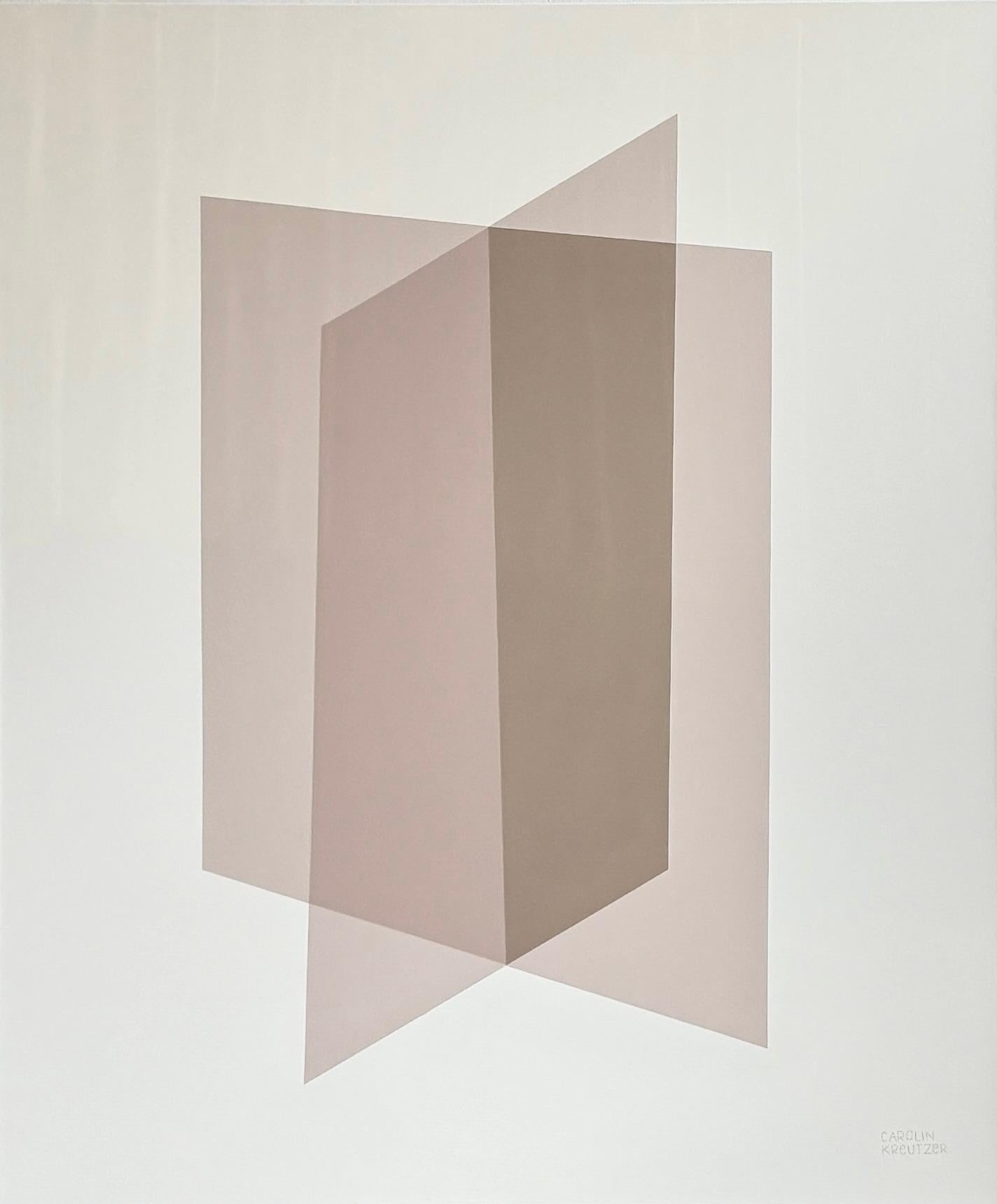 Minimalistische geometrische Komposition Neutrale Töne Zeitgenössische Carolin Kreutzer im Angebot 3