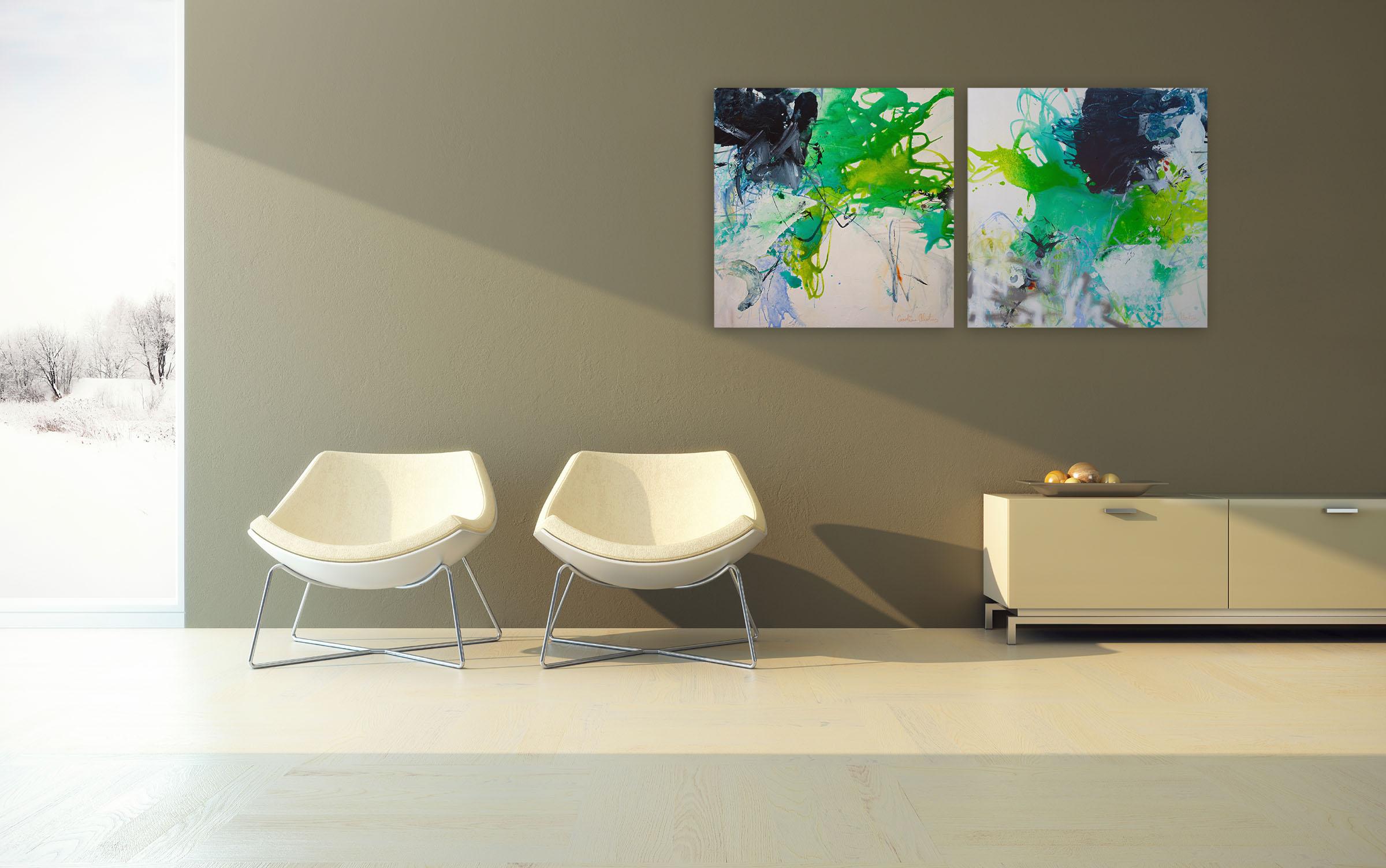Breeze (Abstraktes Gemälde) – Painting von Carolina Alotus