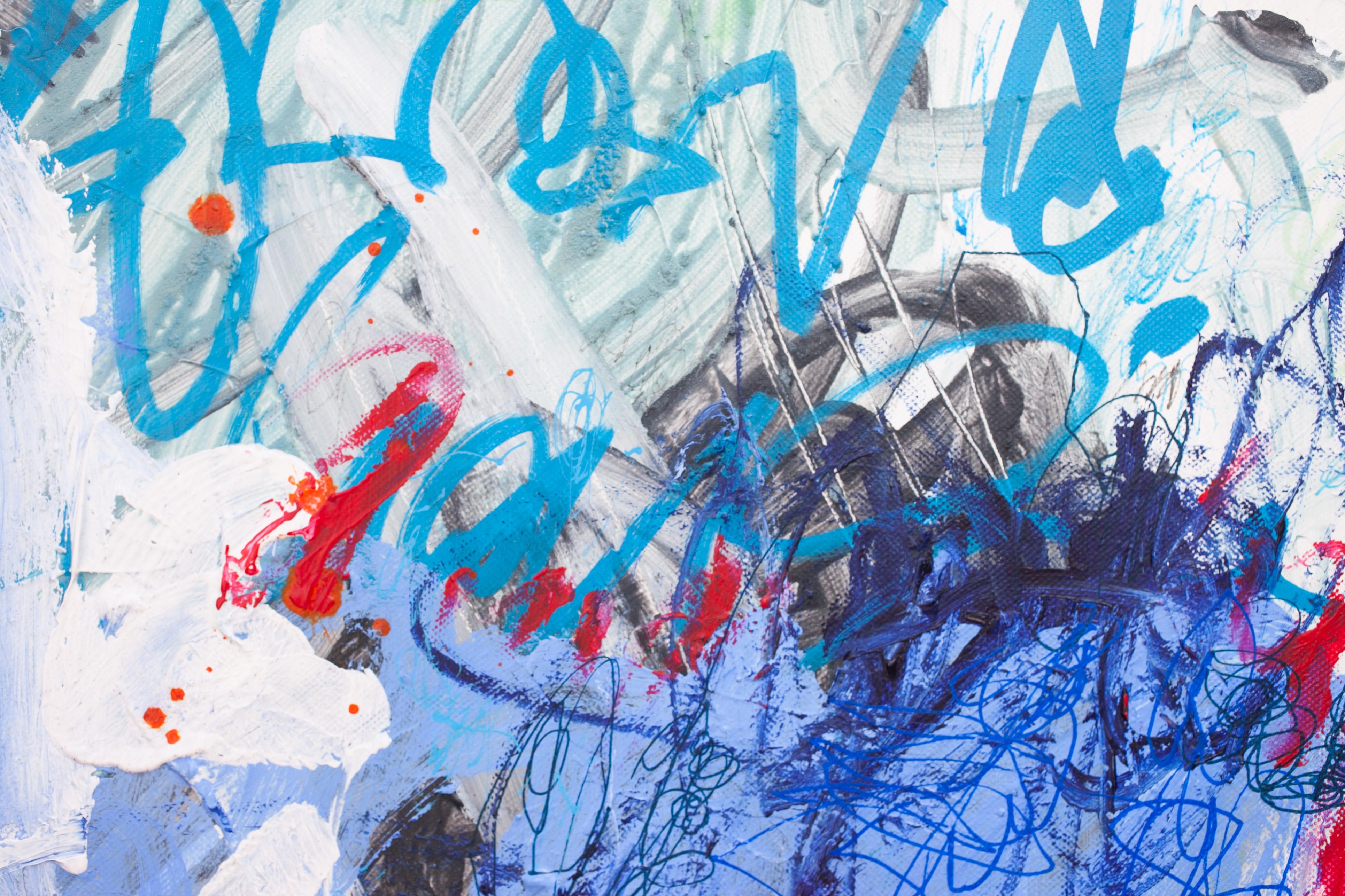 Butterflies, birds and shooting stars (Abstract Painting) For Sale 4