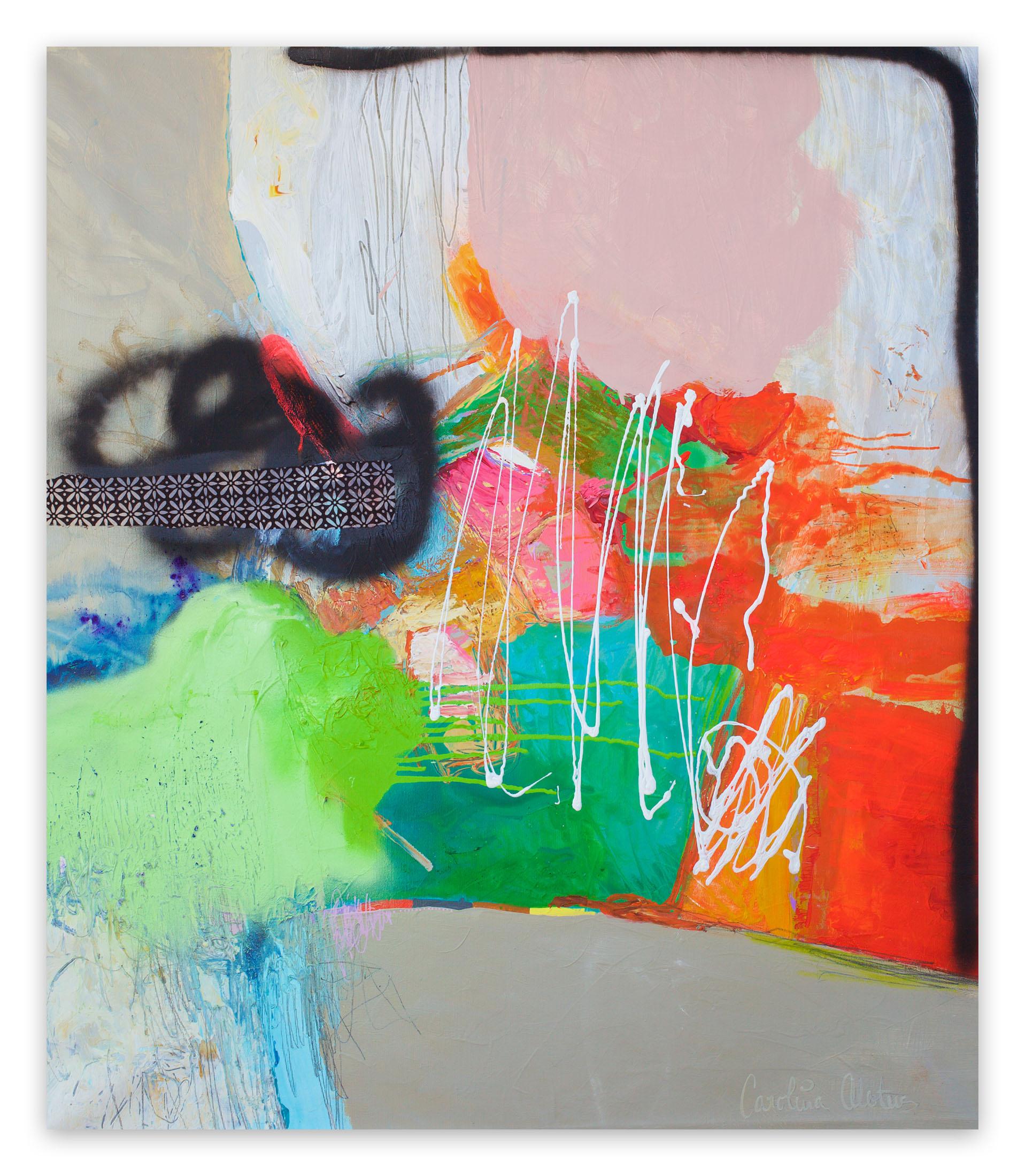Carolina Alotus Abstract Painting - Conversations (Abstract painting)