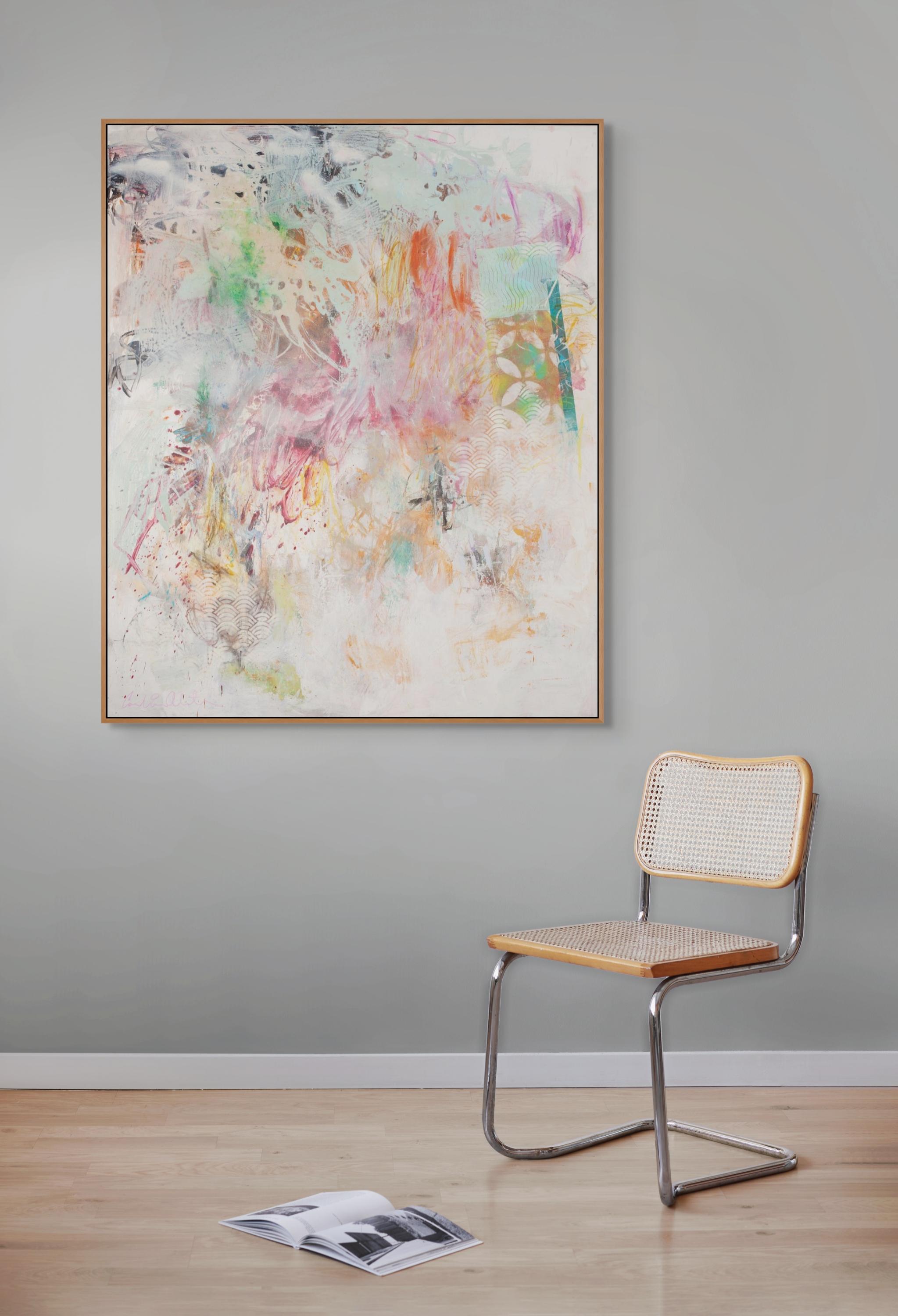 Golden unicorns (Abstract Painting) For Sale 1