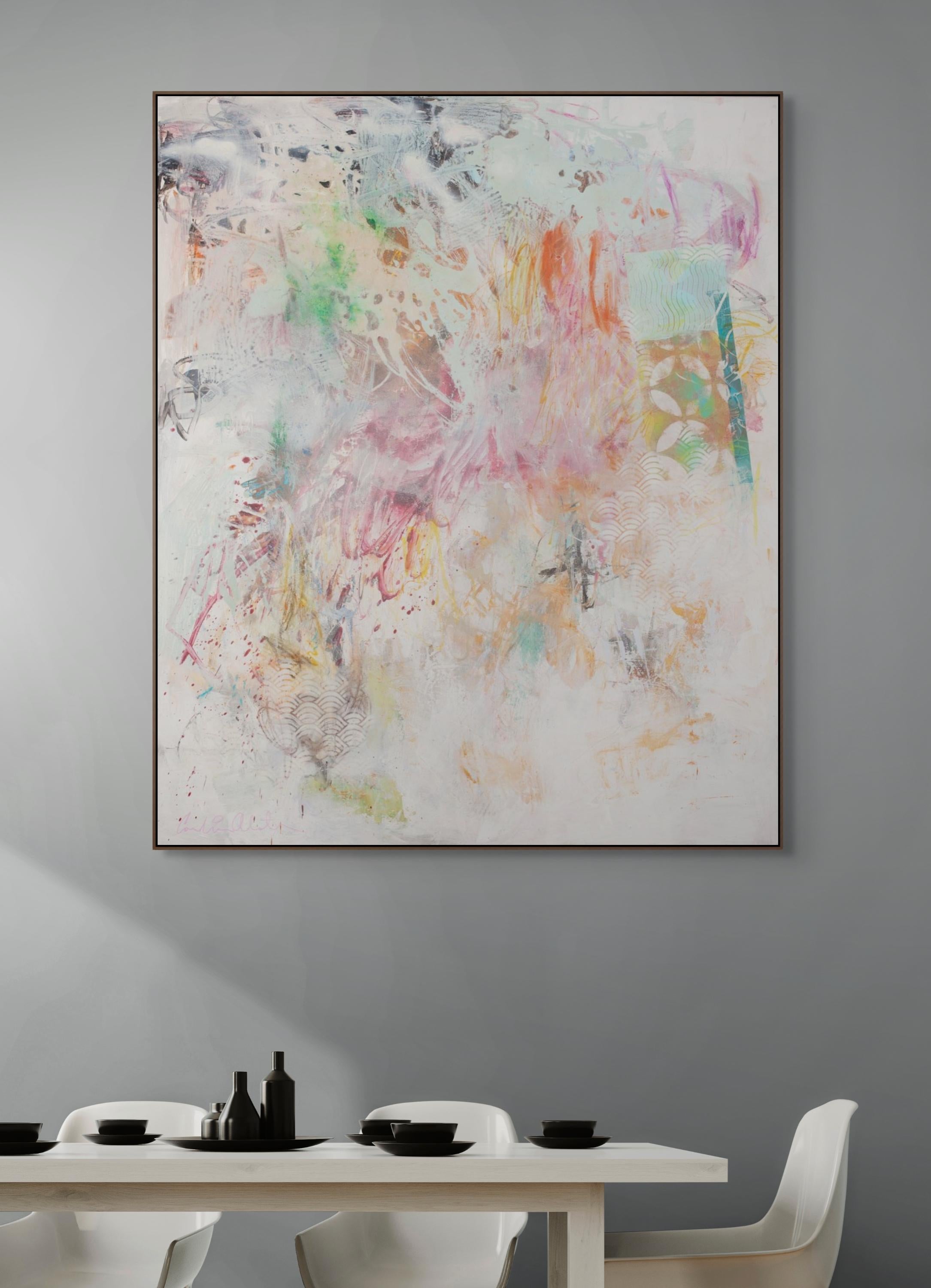 Golden unicorns (Abstract Painting) For Sale 2
