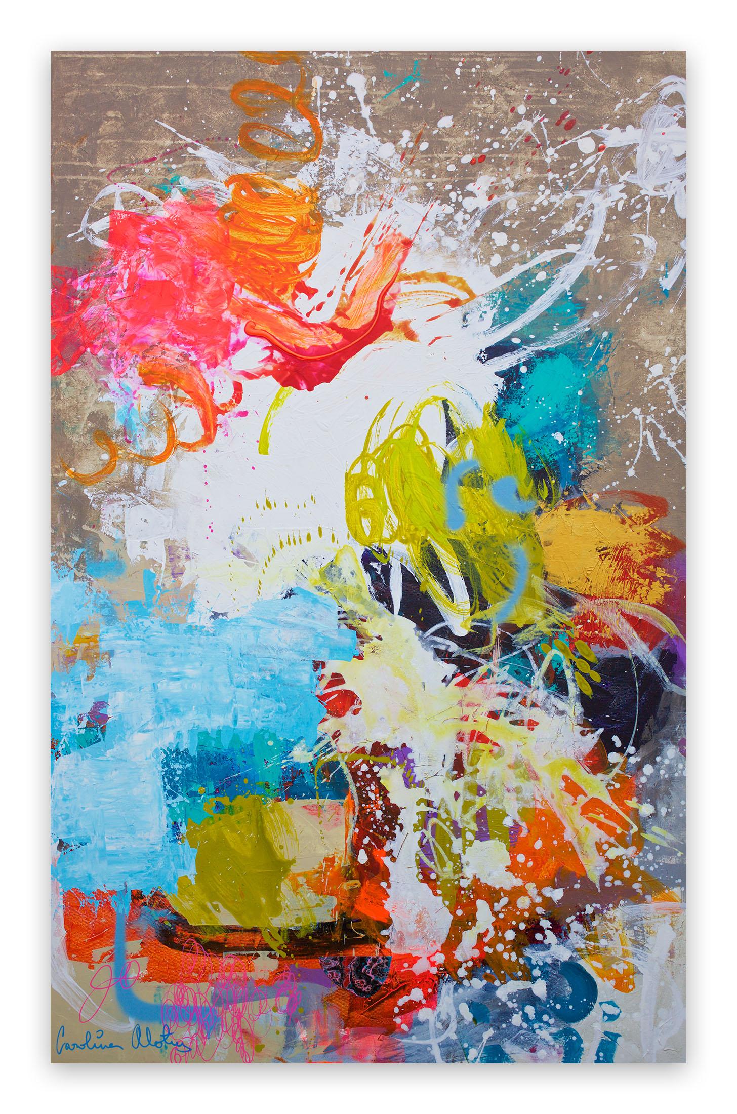 Carolina Alotus Abstract Painting - Larger than Life (Abstract painting)