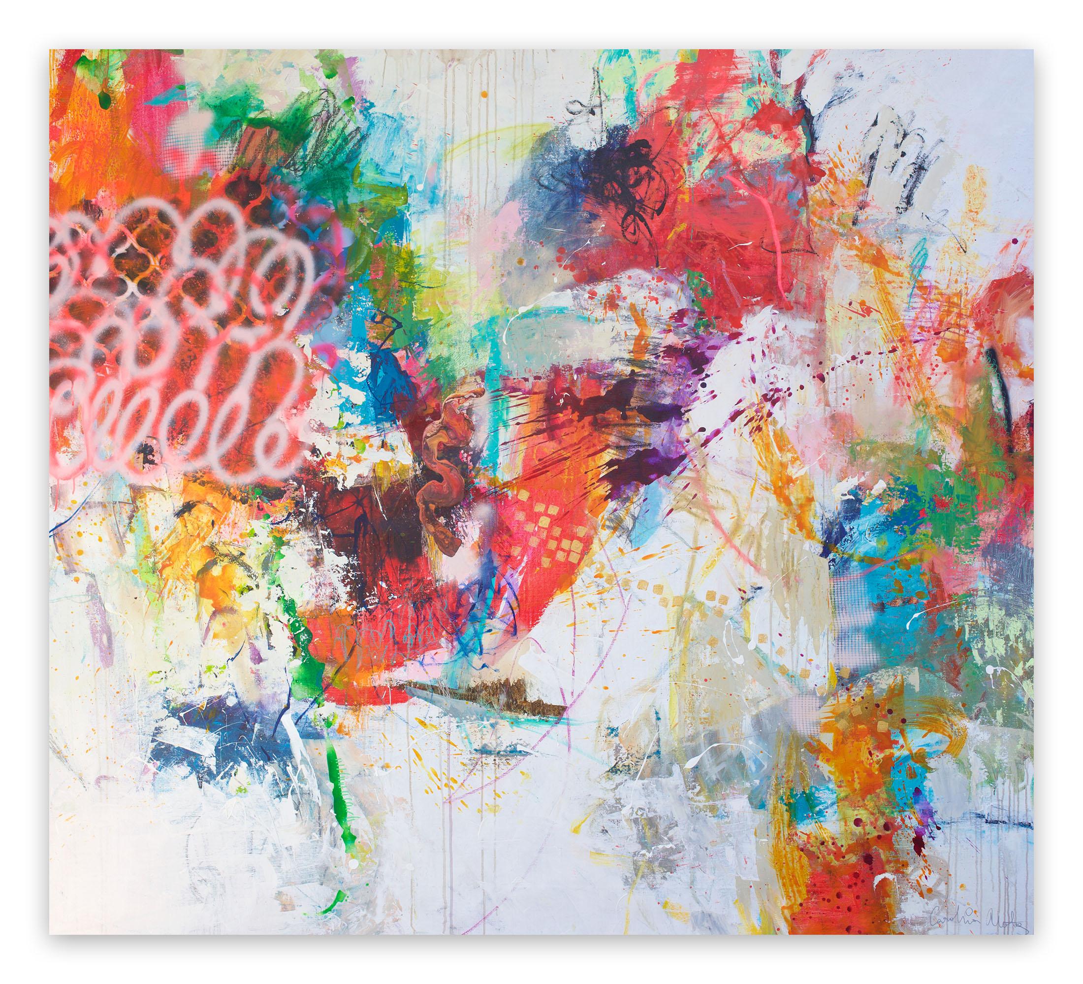 Carolina Alotus Abstract Painting – Valentine (Abstraktes Gemälde)