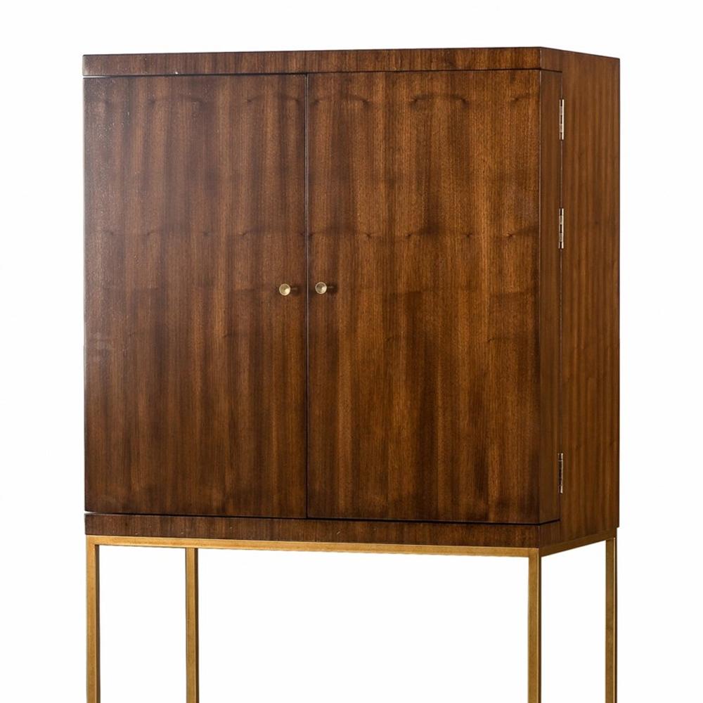 Carolina Bar in Solid Varnished Walnut In New Condition In Paris, FR