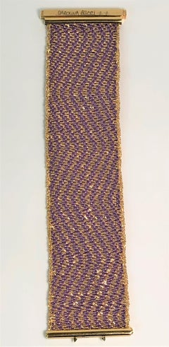 Carolina Bucci 18 Karat Purple Silk Woven Bracelet