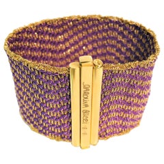 Carolina Bucci 18 Karat Purple Silk Woven Bracelet