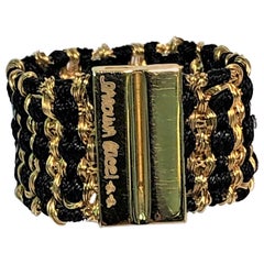 Carolina Bucci 18 Karat Yellow Black Silk Ring