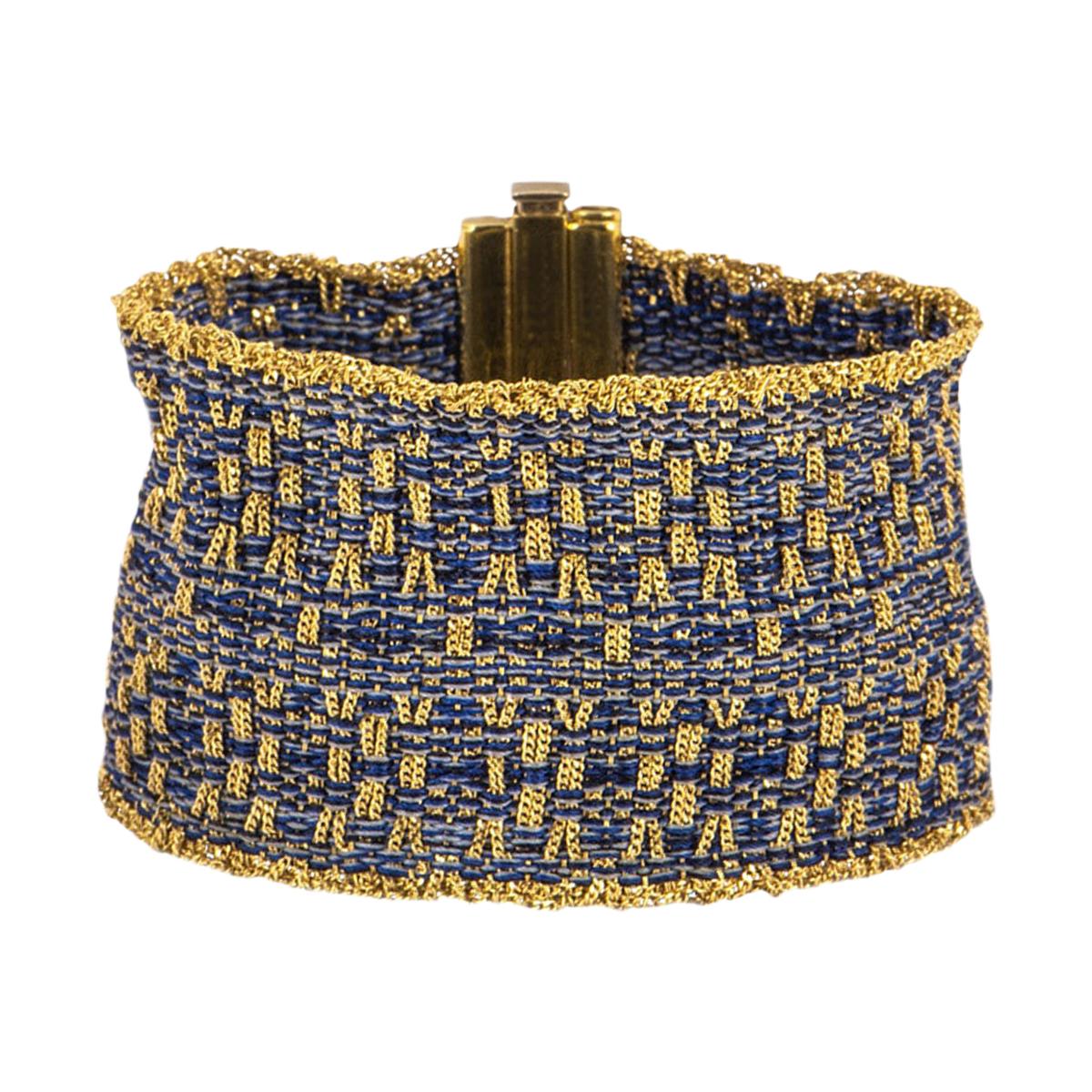 Carolina Bucci Yellow Gold and Silk Mesh Bracelet