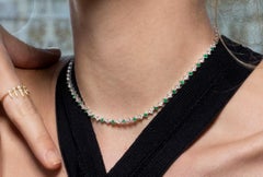 Carolina Choker, Diamond and Emerald Necklace