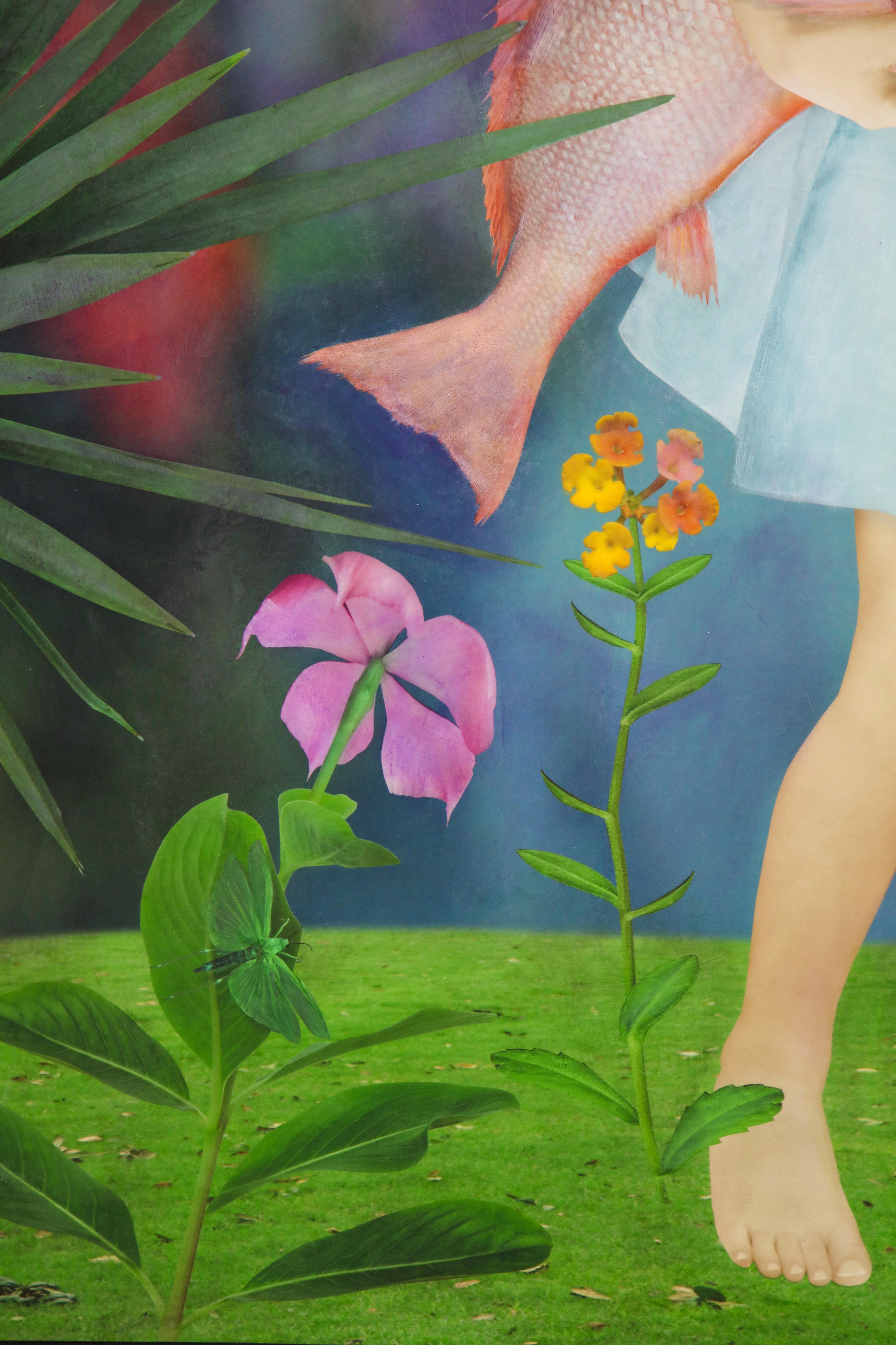 Carolina Cleere Abstraktes Gemälde „Fisch aus dem Wasser“  im Angebot 1