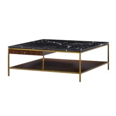 Carolina Coffee Table with Black Marquina Marble Top