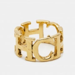 Carolina Hererra CH Goldfarbener Ring Größe 56
