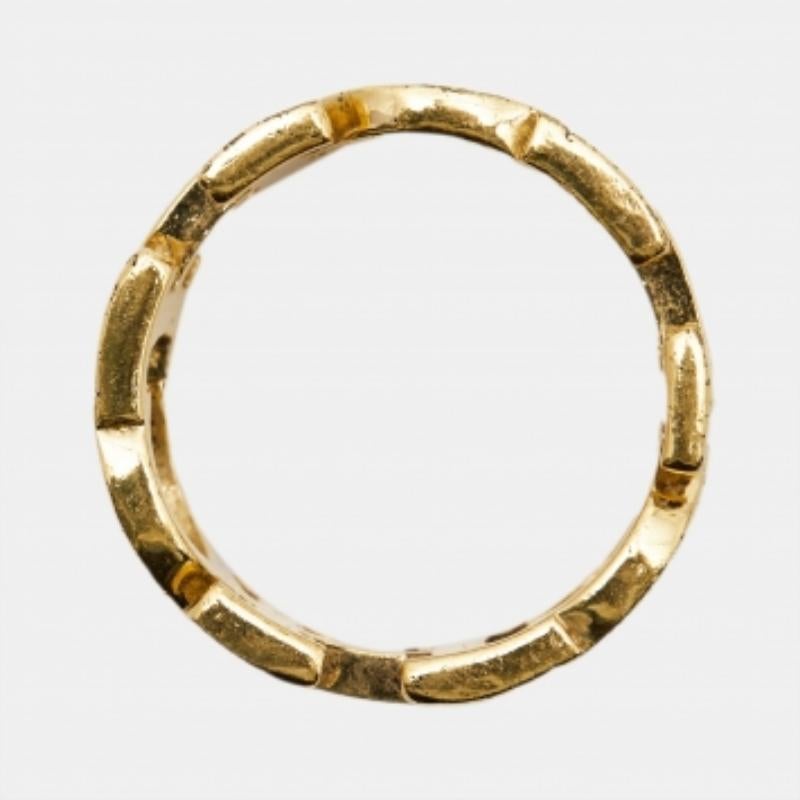 Carolina Hererra CH Goldfarbener Ring Größe 56 im Angebot 1