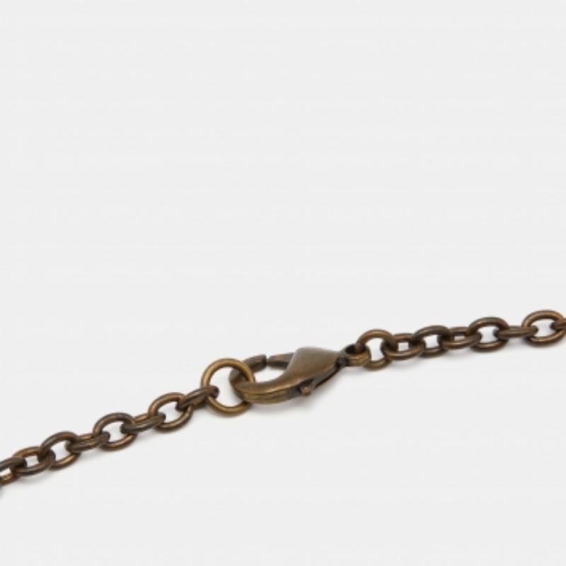 Carolina Herrera - Collier à perles en métal finition antique Bon état - En vente à Dubai, Al Qouz 2