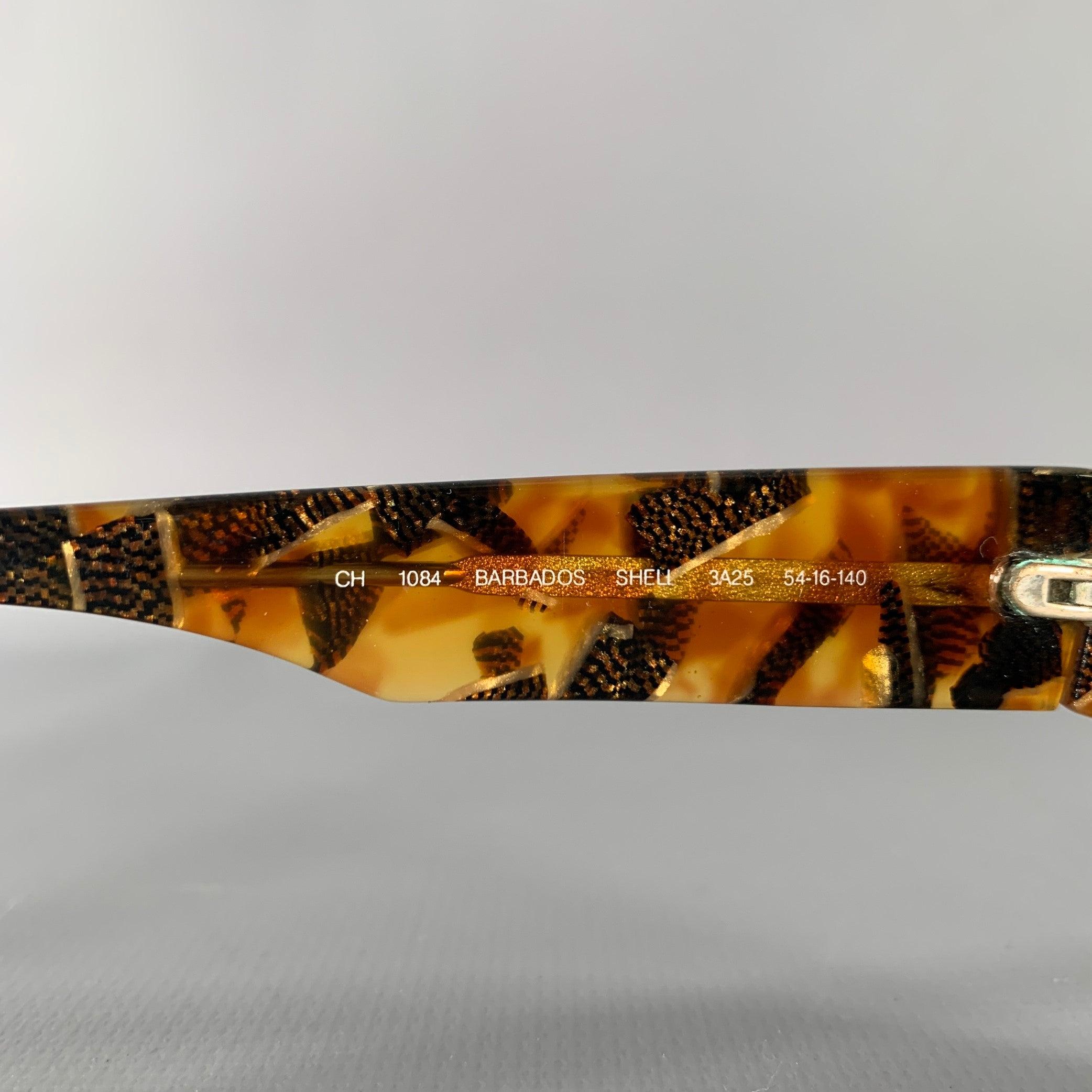 CAROLINA HERRERA -Barbados Shell- Brown Beige Tortoiseshell Acetate Frames For Sale 1