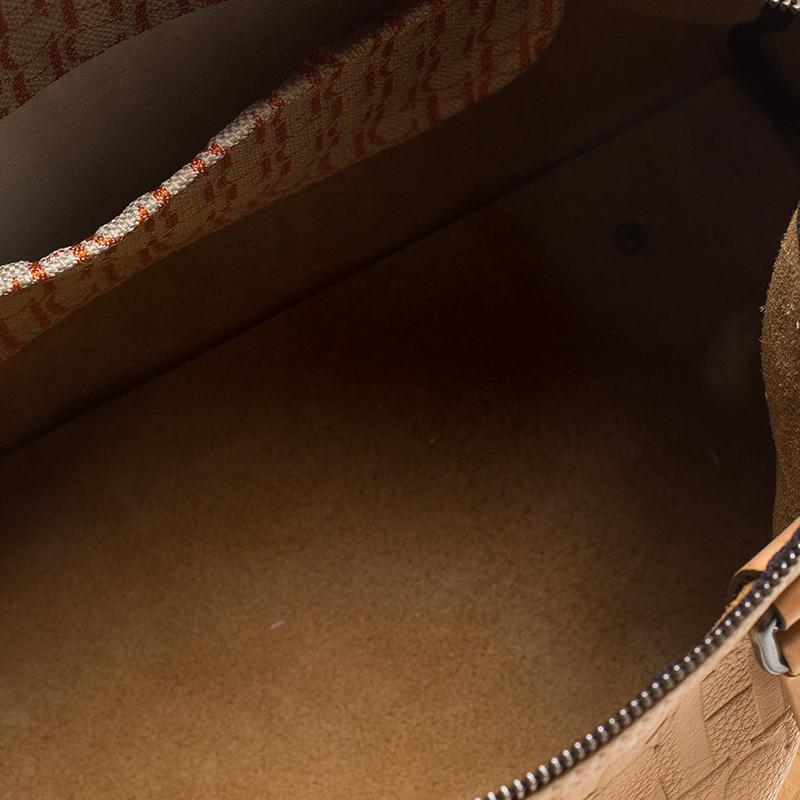 Carolina Herrera Bolso Andy Boston Grande de Piel Beige 2