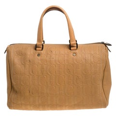 Carolina Herrera Bolso Andy Boston Grande de Piel Beige