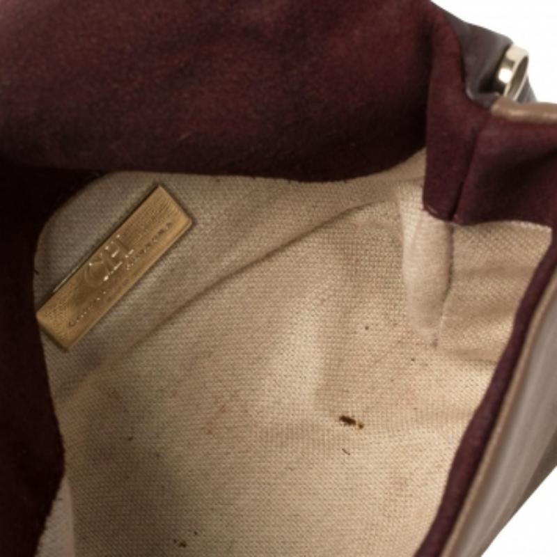 Carolina Herrera Bicolor Leather Top Handle Bag In Fair Condition For Sale In Dubai, Al Qouz 2