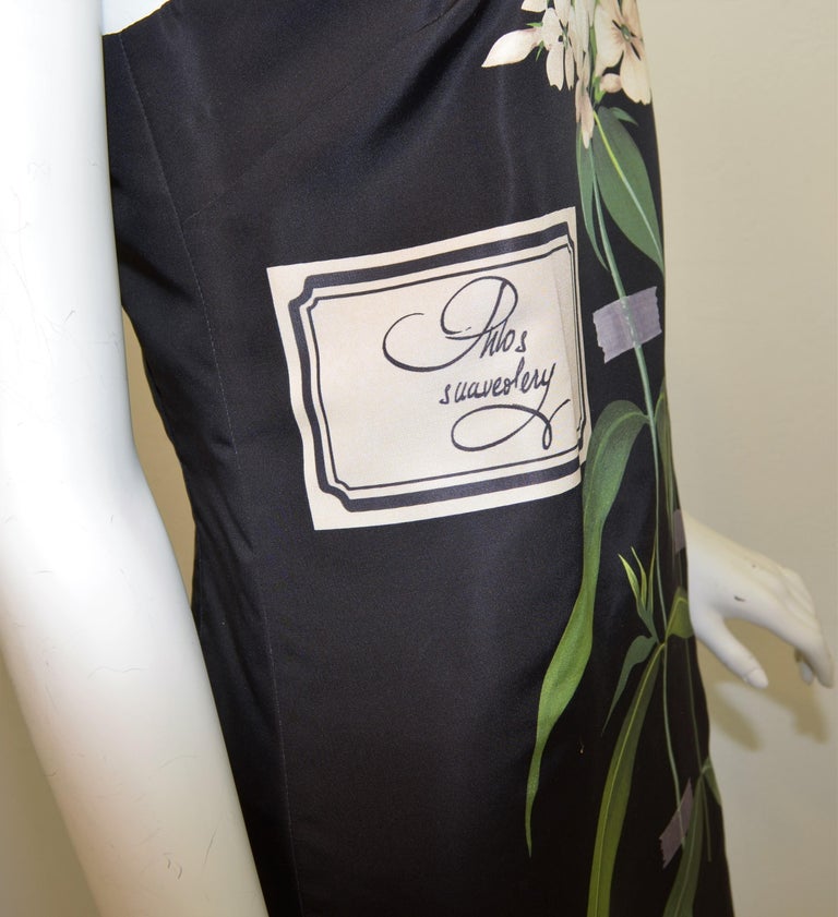 Carolina Herrera Black Floral Print Dress For Sale at 1stDibs | carolina  herrera black dress, black floral printed dress, carolina herrera flower  dress