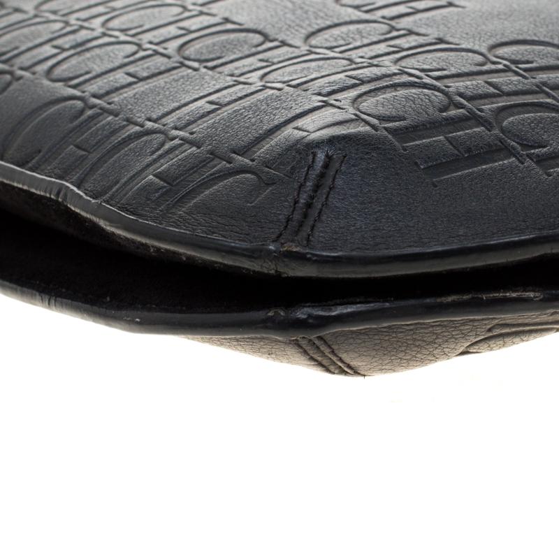 Carolina Herrera Black Leather Castanuela Messenger Bag 1
