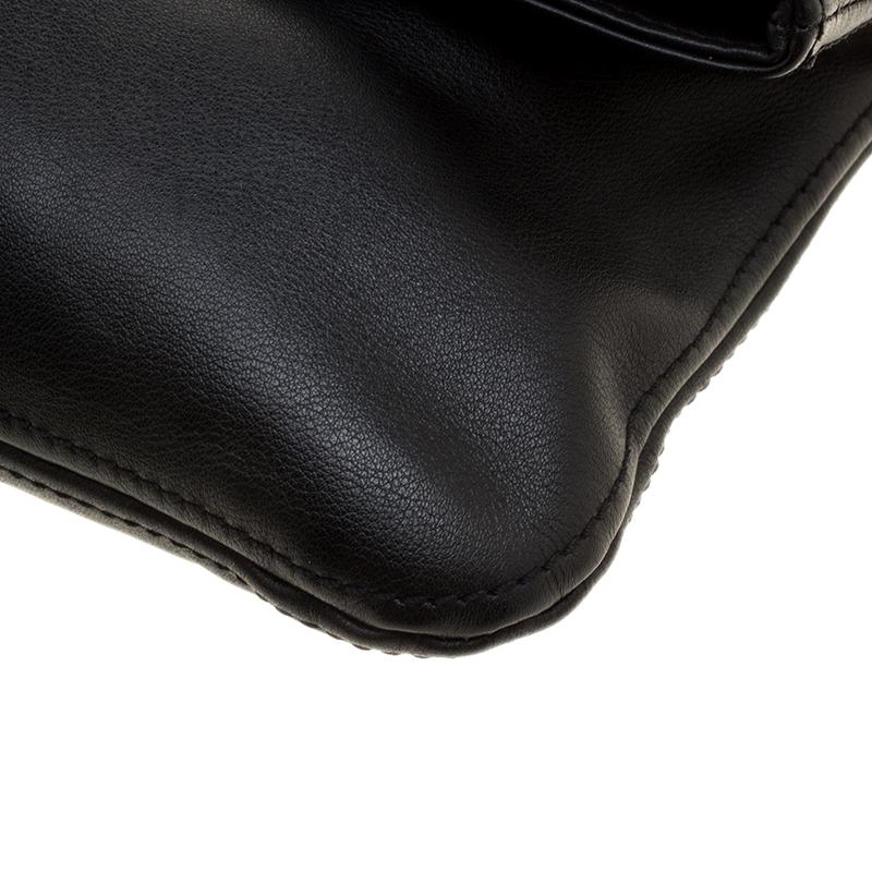 Carolina Herrera Black Leather Chain Shoulder Bag 6