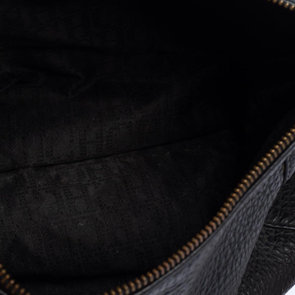 Carolina Herrera Black Leather Chain Tassel Shoulder Bag 1