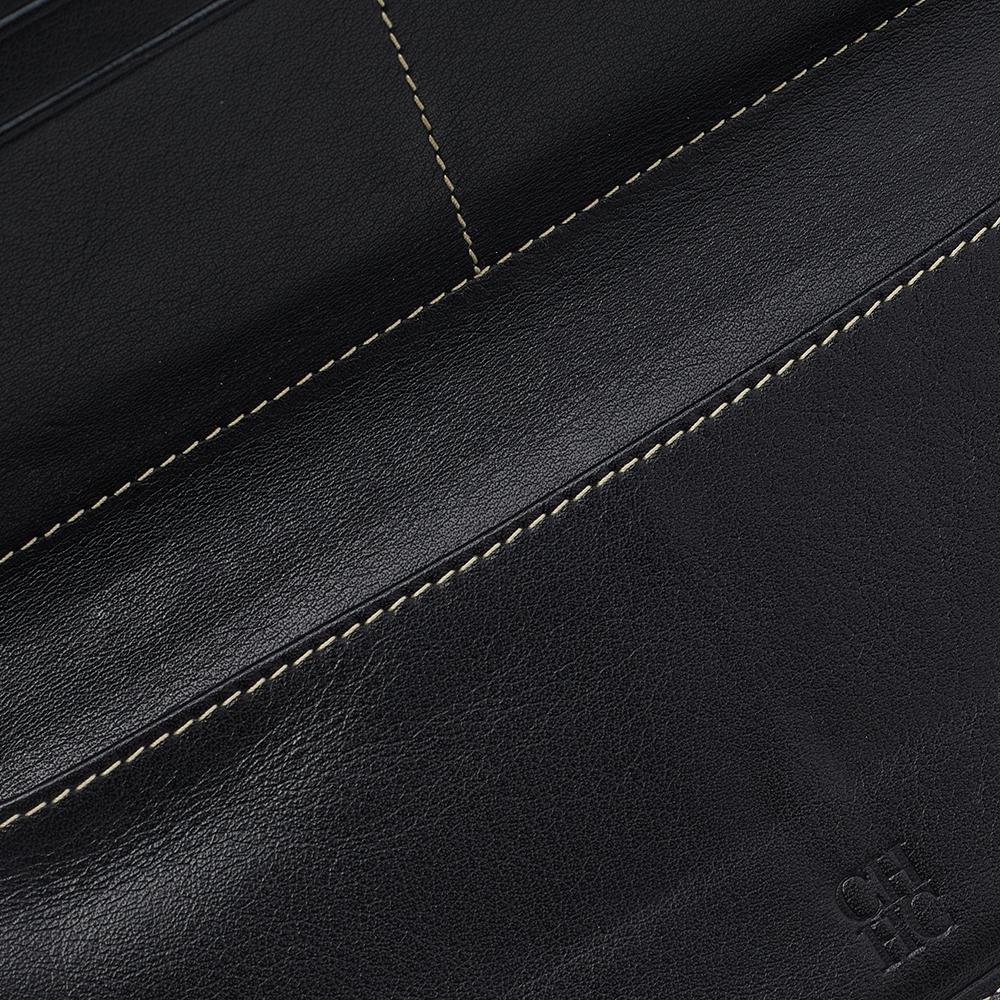 Carolina Herrera Black Leather Continental Wallet 3