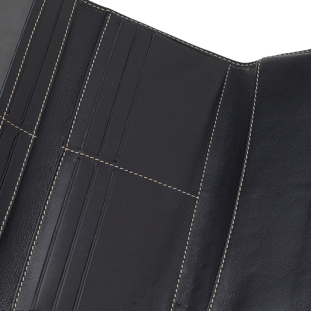 Carolina Herrera Black Leather Continental Wallet 1