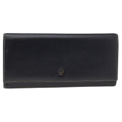 Carolina Herrera Black Leather Continental Wallet