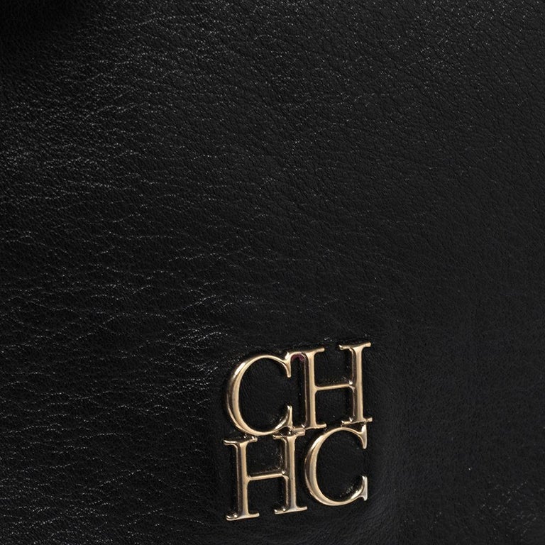 Carolina Herrera - Brown Leather Fold Over Crossbody – Current