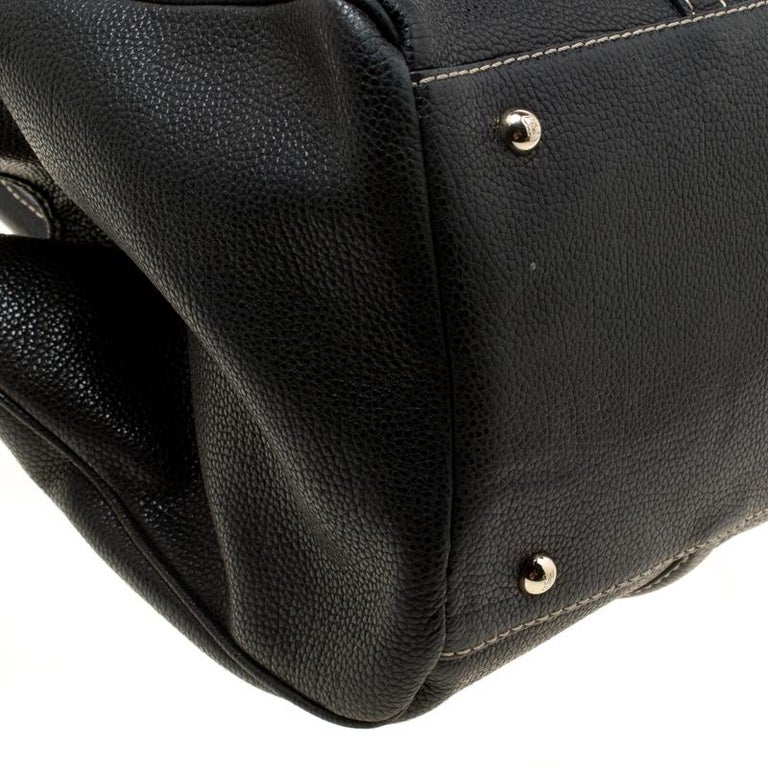Carolina Herrera Black Leather Matteo Tote For Sale at 1stDibs