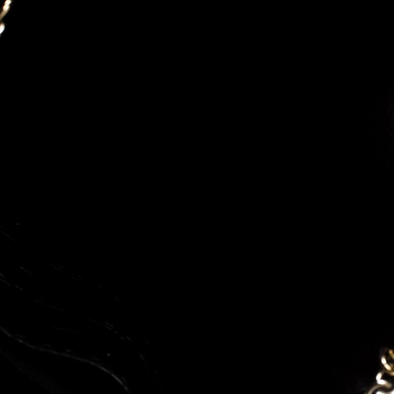 Carolina Herrera Black Leather Minuetto Flap Top Handle Bag 1