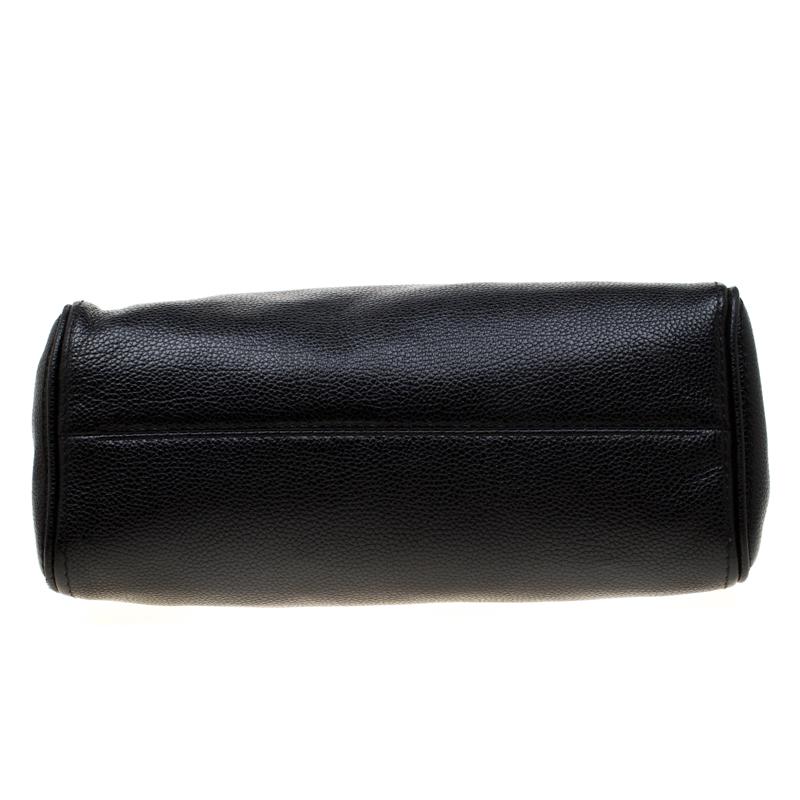 Carolina Herrera Black Leather Minuetto Flap Top Handle Bag 3