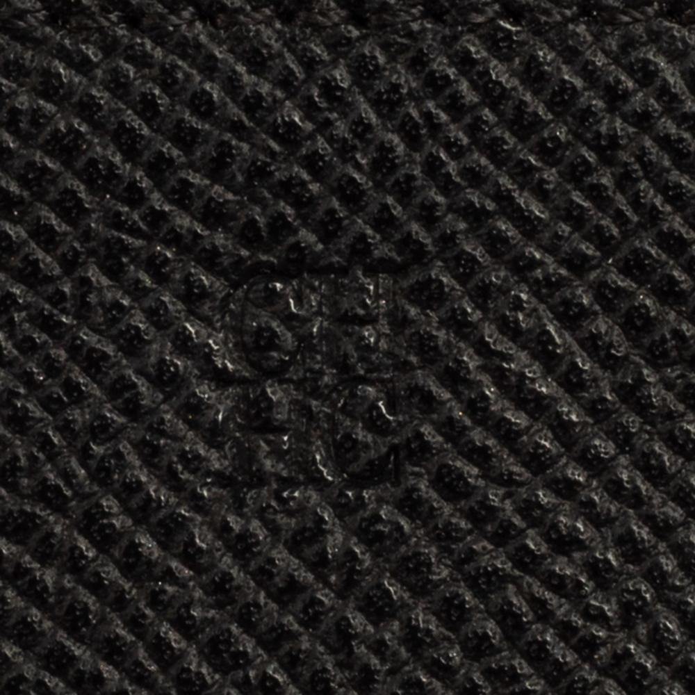 Women's Carolina Herrera Black Monogram Embossed Leather Bifold Long Wallet