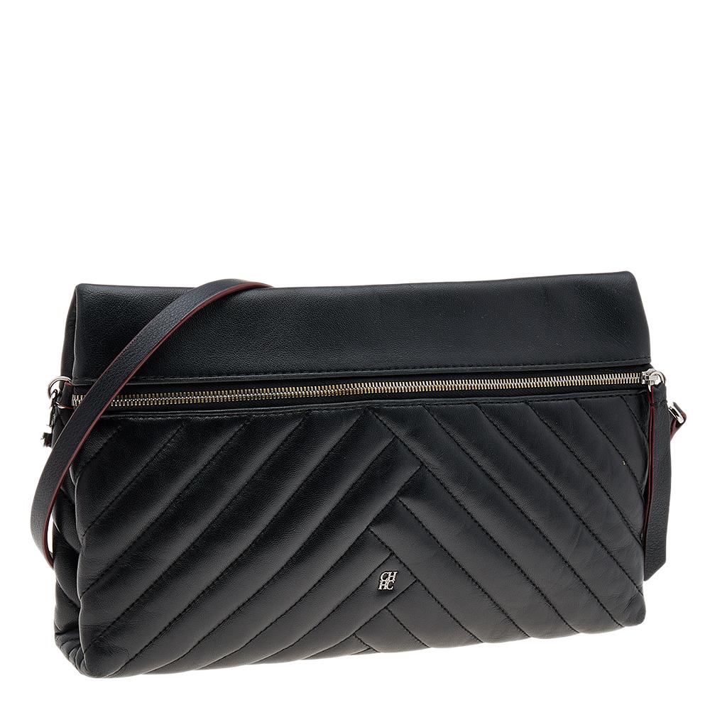 Carolina Herrera Black Quilted Leather Front Zip Crossbody Bag at 1stDibs ahncel bag carolina herrera crossbody carolina herrera bags