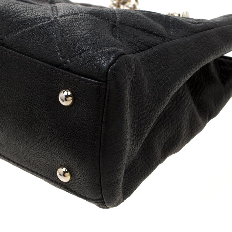 Carolina Herrera Black Quilted Leather Shopper Tote 4