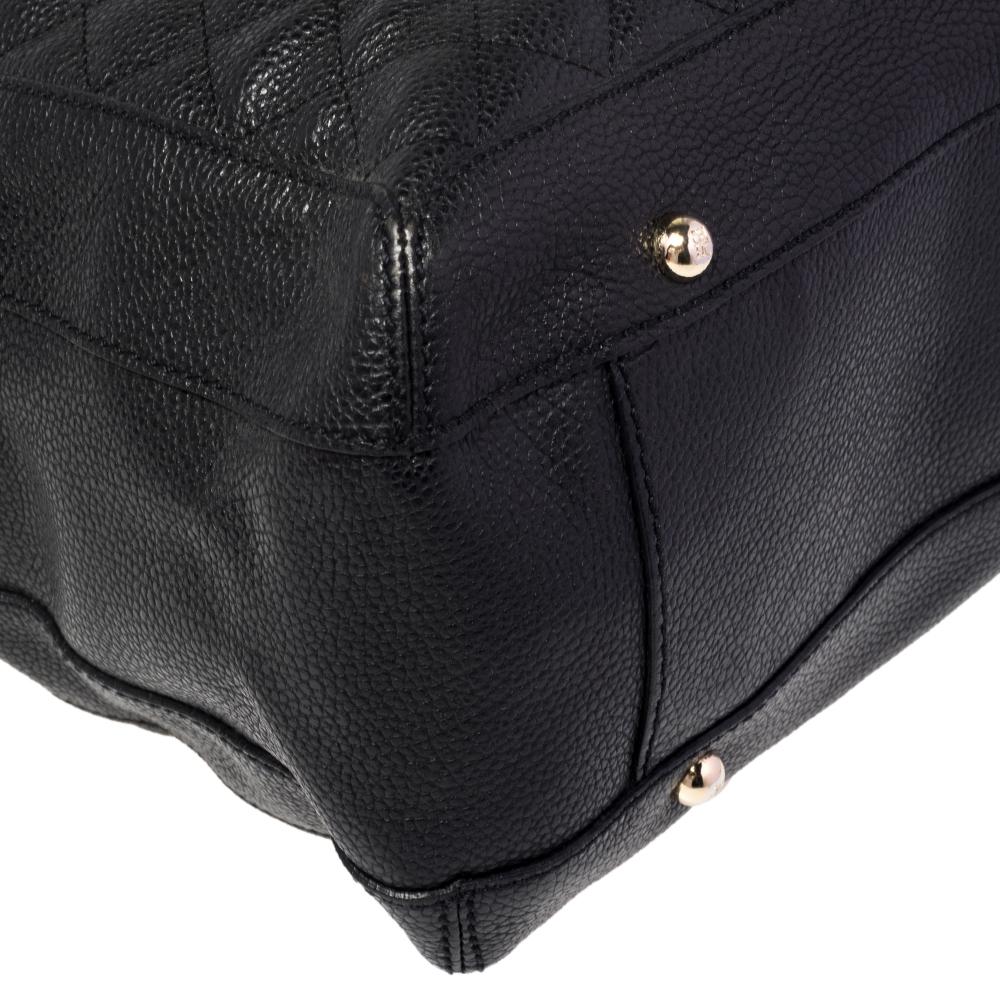 Carolina Herrera Black Quilted Leather Tassel Chain Hobo 5