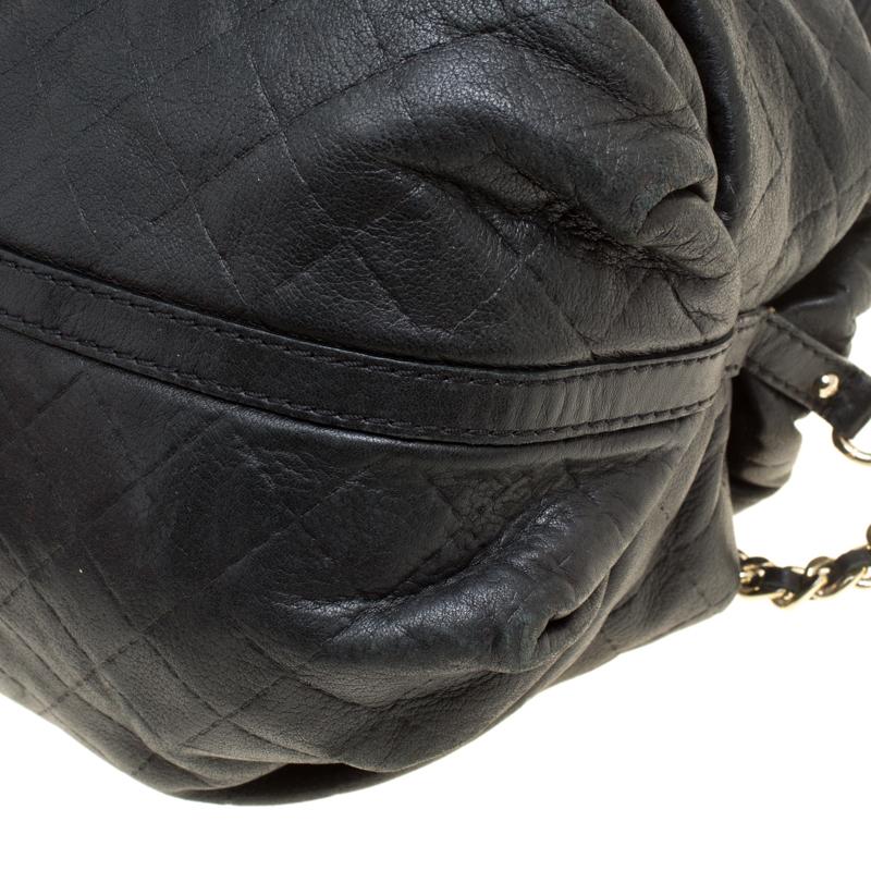 Carolina Herrera Black Quilted Leather Top Handle Bag 7