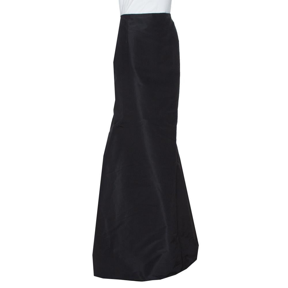 black silk skirt long