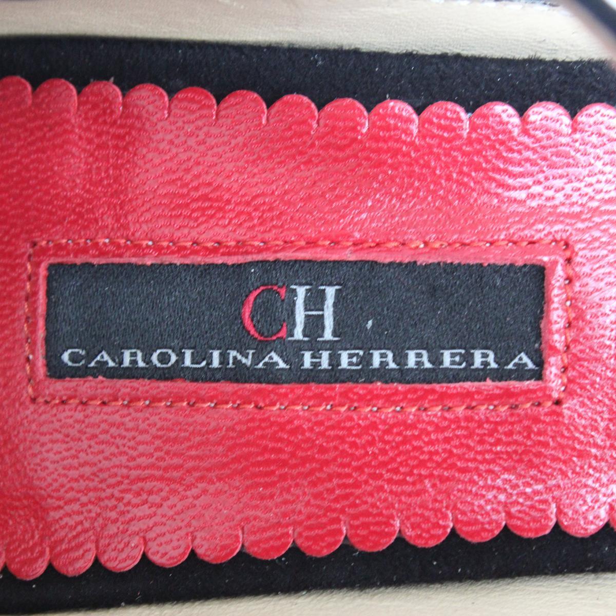 Red Carolina Herrera Black Suede Sandal 38
