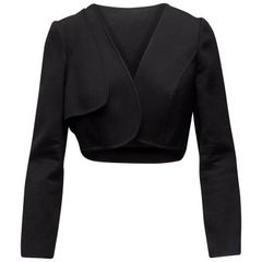 Carolina Herrera Black Virgin Wool Bolero