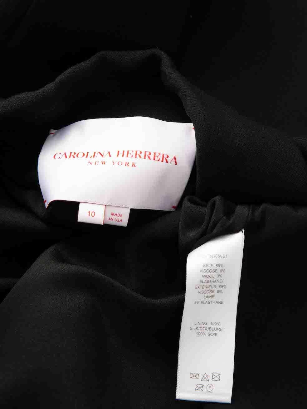 Carolina Herrera Black Waistline Cut-Out Blazer Size XL For Sale 4