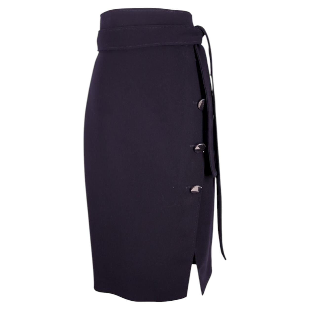 Carolina Herrera - Gonna a tubino nera con cintura - EU 36 in vendita
