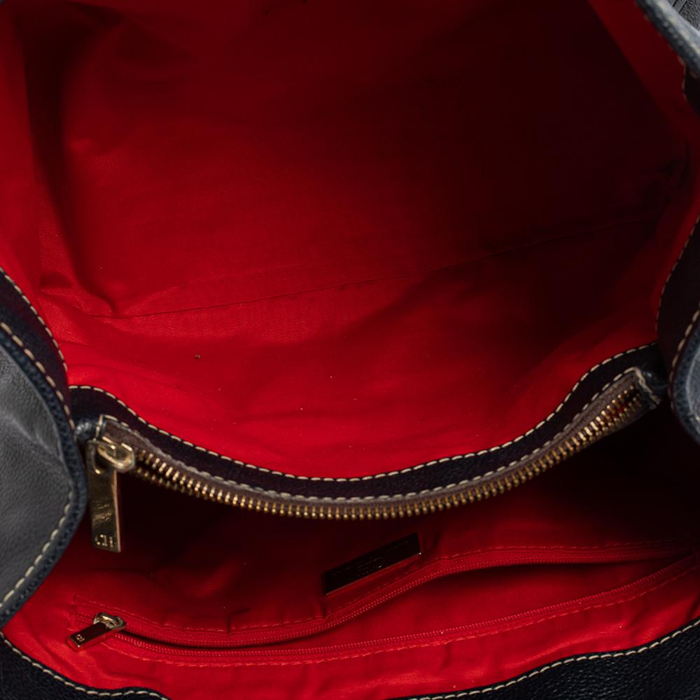 Carolina Herrera Blaues Leder Andy Tote 6