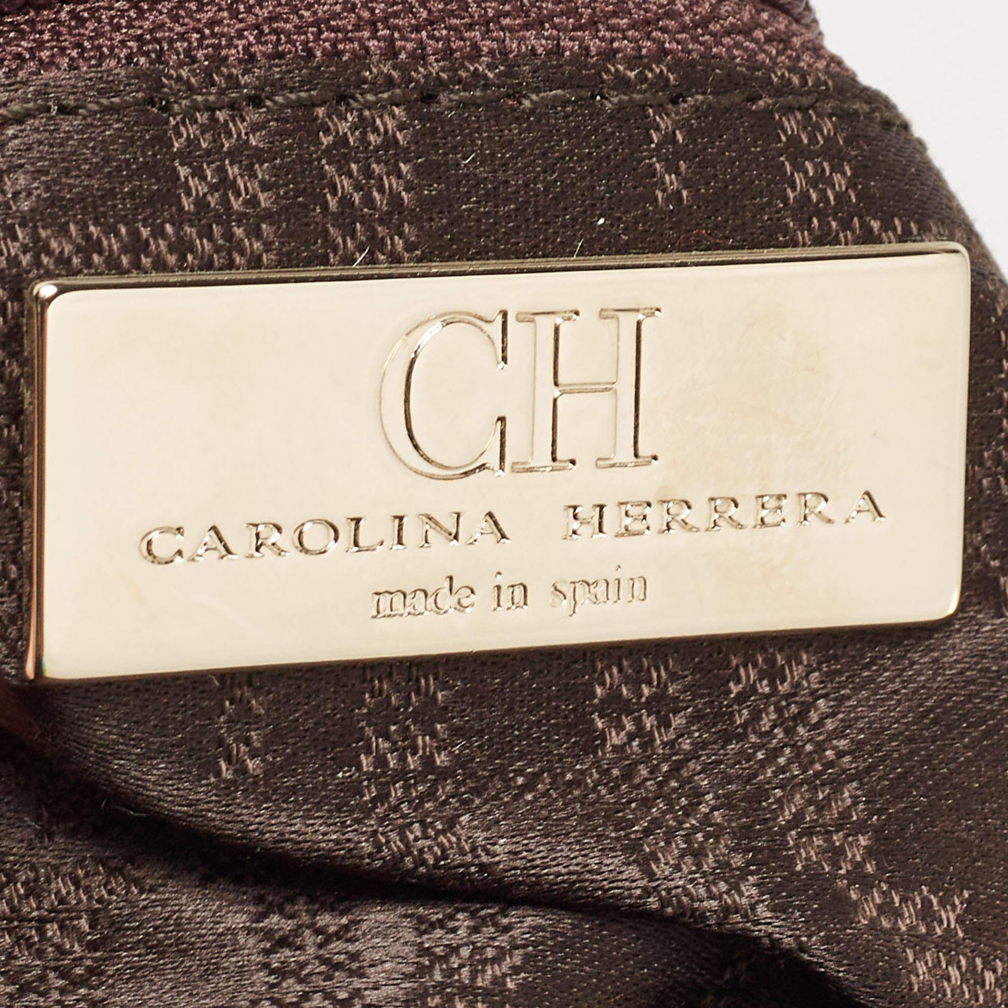 Carolina Herrera Blue Leather Chain Tassel Hobo 7
