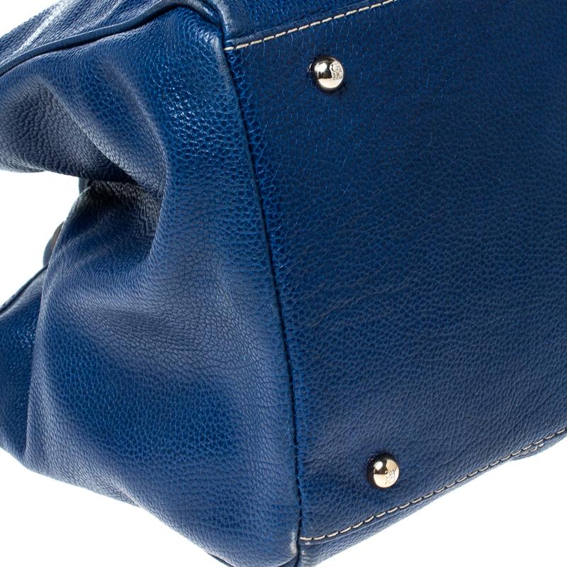 Carolina Herrera Blue Leather Large Matteo Tote 5