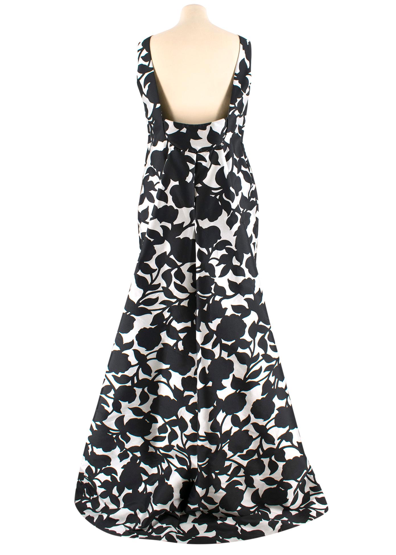 carolina herrera dress black and white